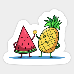 Watermelon and Pineapple Sticker